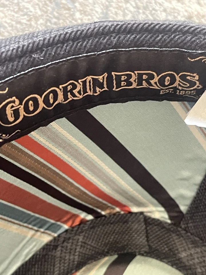 Goorin Bros Hombre L Fedora Gris Cuadros Trilby Derby Sombrero "Rey del Castillo" 1895 Foto 1 de 4