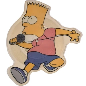 Bart Simpson Shaped Vinyl Deep Deep Trouble 1991 Character Record - Picture 1 of 4