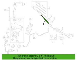 GENUINE TOYOTA FJ CRUISER 07-14 FRONT LEFT WINDSHIELD WIPER ARM OEM 85221-35141 - Bild 1 von 1
