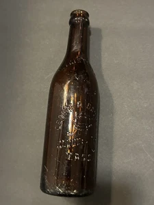 George A Davis Gloucester Ma BROWN Glass Bottle Vintage Antique Massachusetts - Picture 1 of 6