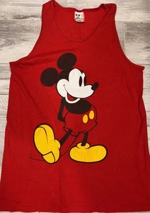 Mickey Mouse Disney Designs Tank Top Herren Damen Gr. XL rot 80’s Tee ärmellos - Bild 1 von 7