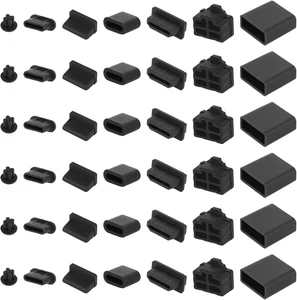 50 Stück USB Abdeckkappe, Silikon Anti Staub Stecker Ladeanschluss Schutz Stopper - Bild 1 von 7