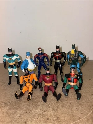 Bundle x8 Vintage 1990s DC Comics Kenner Batman Action Figures Collectible - Image 1 of 4