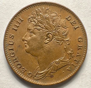1826 Great Britain UK England George IV 1 Farthing 1/4d Penny DDO No Serif Error - Picture 1 of 2