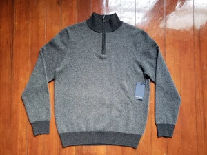 Suéter Daniel Hechter Paris Para Hombre Talla M 100% Gris Cachemira Cuarto Cremallera - Imagen 1 de 7