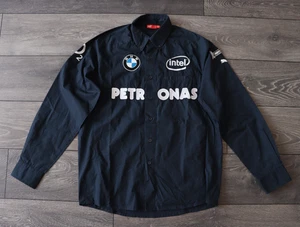 BMW SAUBER FORMULA 1 F1 TEAM PETRONAS PUMA BUTTON UP SHIRT MICHELIN O2 2000'S M - Picture 1 of 9