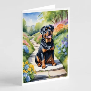 Rottweiler Spring Path Greeting Cards and Envelopes Pack of 8 DAC6705GCA7P - Picture 1 of 3