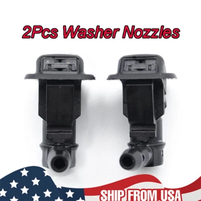 Par de boquilla pulverizadora limpiaparabrisas delantero para Jeep Wrangler JK 2013-17 Foto 1 de 4