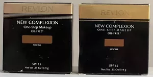 2 X Revlon New Complexion one step compact make up Oil Free .35 oz MOCHA - Picture 1 of 2