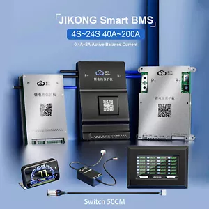 JK Smart BMS 4S-24S 40A-300A LiFePo4 Li-Ion mit Active Balance BT/RS485/LCD Set - Bild 1 von 46