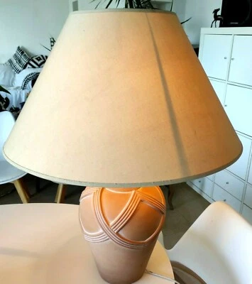 LAMPE en céramique avec son abat jour VINTAGE - Photo 1/4