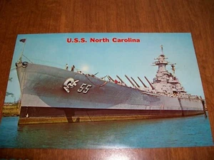 USS North Carolina Battleship Memorial Wilmington NC Postcard " The Showboat " - Picture 1 of 2