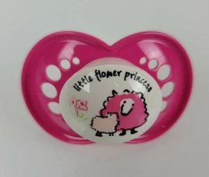 MAM Vintage Pink Pacifier John Lennon Sheep Lamb Little Flower Princess Latex - Picture 1 of 3