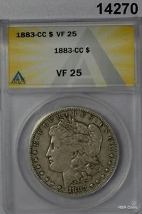 1883 CC MORGAN SILBER DOLLAR ANACS ZERTIFIZIERT SS25 ORIGINAL CARSON CITY! #14270 - Bild 1 von 3