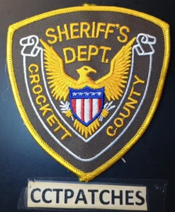 CROCKETT COUNTY, TENNESSEE SHERIFF SHOULDER PATCH TN - Picture 1 of 2