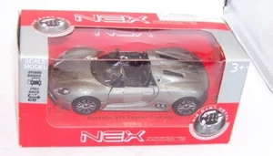 1:32 1:34 WELLY NEX PORSCHE 918 SPYDER CONCEPT SIVLER GRAY 4.5" NIB 43701CW - Picture 1 of 6