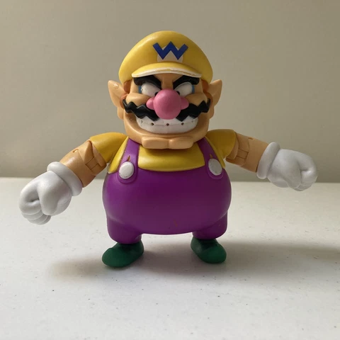 2014 Nintendo Jakks Pacific 4” Wario Figure Rare Super Mario Series 1-1 Land Cover