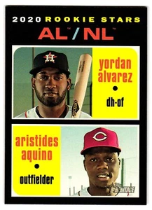 2020 Topps Heritage #54 2020 Rookie Stars Yordan Alvarez / Aristides Aquino - Picture 1 of 2