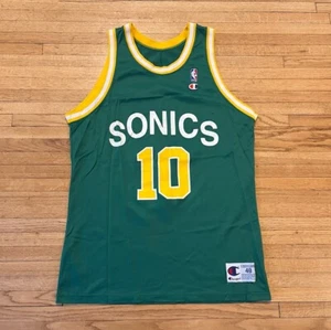 Seattle SuperSonics Vintage 90’s Nate McMillan Champion Jersey Mens 48 XL EUC  - Picture 1 of 12