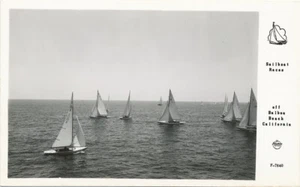 Balboa Beach CA * Sailboat Races Frasher’s Fotos RPPC #F-7840 - Picture 1 of 2