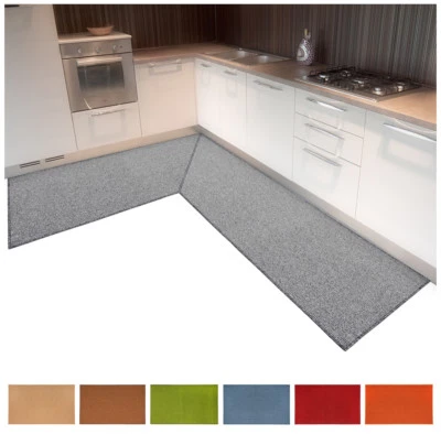 Tappeto cucina angolare su misura tinta unita personalizzato passatoia bordata