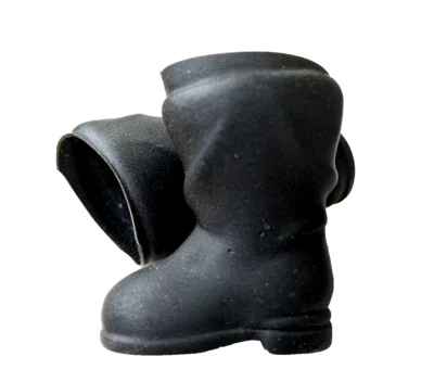 BOTAS DE SANTA Mangelsens de plástico negro vintage para hacer muñecas artesanía en miniatura Foto 1 de 4