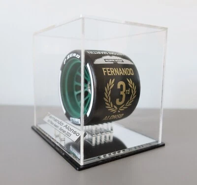 1/10th Fernando Alonso 2023 Bahrain 3rd Position Tyre Display Award - Image 1 of 4