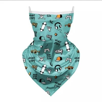 Kids Bandana Neck Gaiter Half Face Cover UV Protection Outdoor Essential Unisex - Image 1 of 4
