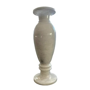 Table Sculpture Vase In White Carrara Marble Home Decor H 30Cm - Picture 1 of 2