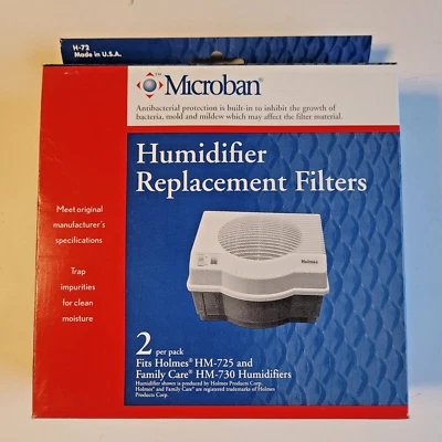 Microban Holmes Humidifier Filter Replacement  - H-72  fits HM 725 730 - 2 Pk - Image 1 of 2