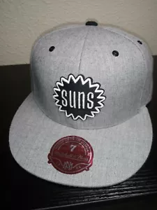 NBA Mitchell Ness Phoenix Suns TS53 HWC Heather Grey Fitted Hat Cap size 7 - Picture 1 of 4