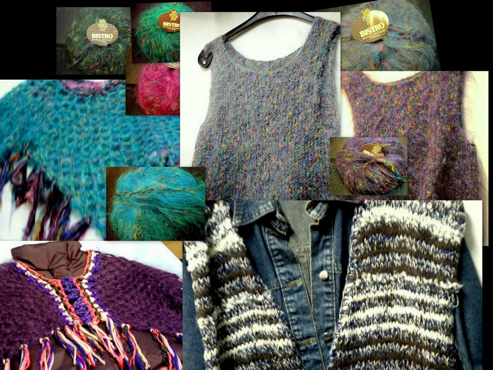 Poncho, Pullunder, Schultertuch,Stola, Woll-Top,gehäkelt,gestrickt,,Handarbeit - Bild 1 von 4