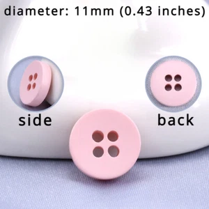 20pcs DIY Resin Round 4 Holes Buttons Sewing Hollow Out Craft for Overcoat Shirt - Picture 1 of 15