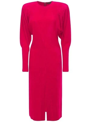 Nuevo con etiquetas Vestido Isabel Marant Venia Fucsia Pana Manga Dolman Midi 36 US 4 $1215 Foto 1 de 4