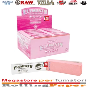 Filtri In Carta Elements Tips Rosa Slim Pink Perforated 50 Blocchetti - Picture 1 of 2
