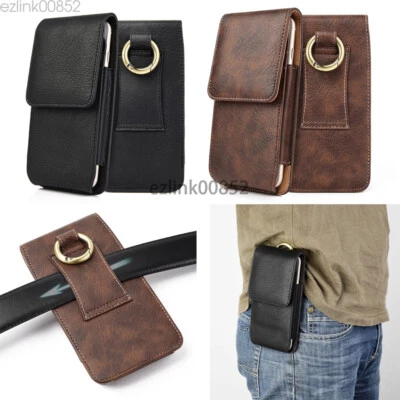 Large Pouch Holster Belt Phone Case Cover For iPhone 11 12 13 14 15 16 17Pro Max - Image 1 of 4