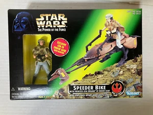 Star Wars Speeder Bike Princess Leia Boxed Endor Gear Power Of The Force - Picture 1 of 7