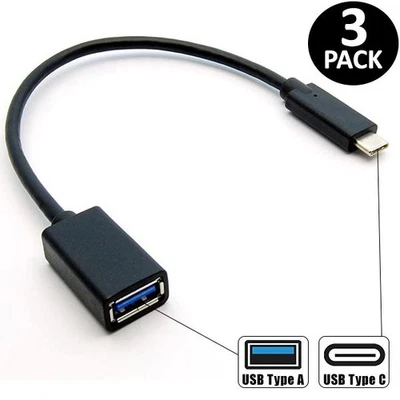 3x USB-C Type C Male to USB 3.0 Type A Female Extension Cable Laptop MacBook - Image 1 of 2