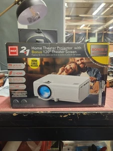 Proyector de cine en casa RCA 120" 2 en 1 pantalla RPJ205 blanco TOTALMENTE NUEVO - Imagen 1 de 3
