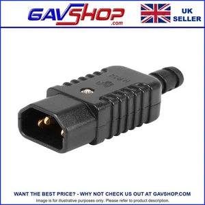 IEC C14 Rewireable Plug for Lighting, Floods, Power Connection, Racks Etc. - Picture 1 of 6