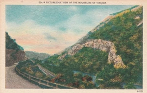 Vista pintoresca de las montañas de Virginia, paisaje escénico, postal de VA - Imagen 1 de 2