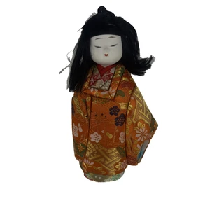 Kimekomi Puppe orange Kimono Figur 9" groß Mädchen - Bild 1 von 11