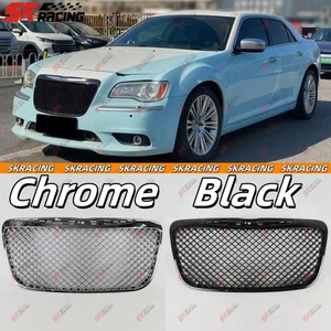 ABS Chrome/Black Fit For Chrysler 300C 11-14 Front Bumper Upper Grille Mesh Kits - Bild 1 von 23