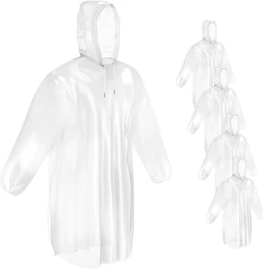 Disposable Rain Ponchos for Adults (4 Pack) - Picture 1 of 12
