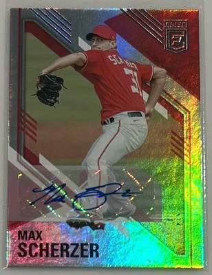2021 Panini Chronicles Elite autógrafos Max Scherzer #9 - Imagem 1 de 2