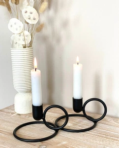Black candle holder x 2 pair - Picture 1 of 2