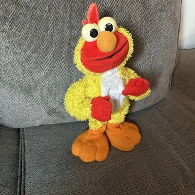 Juguete de baile de pollo ELMO Plaza Sésamo 2001 Fisher Price Mattel. Ojos agrietados  Foto 1 de 4