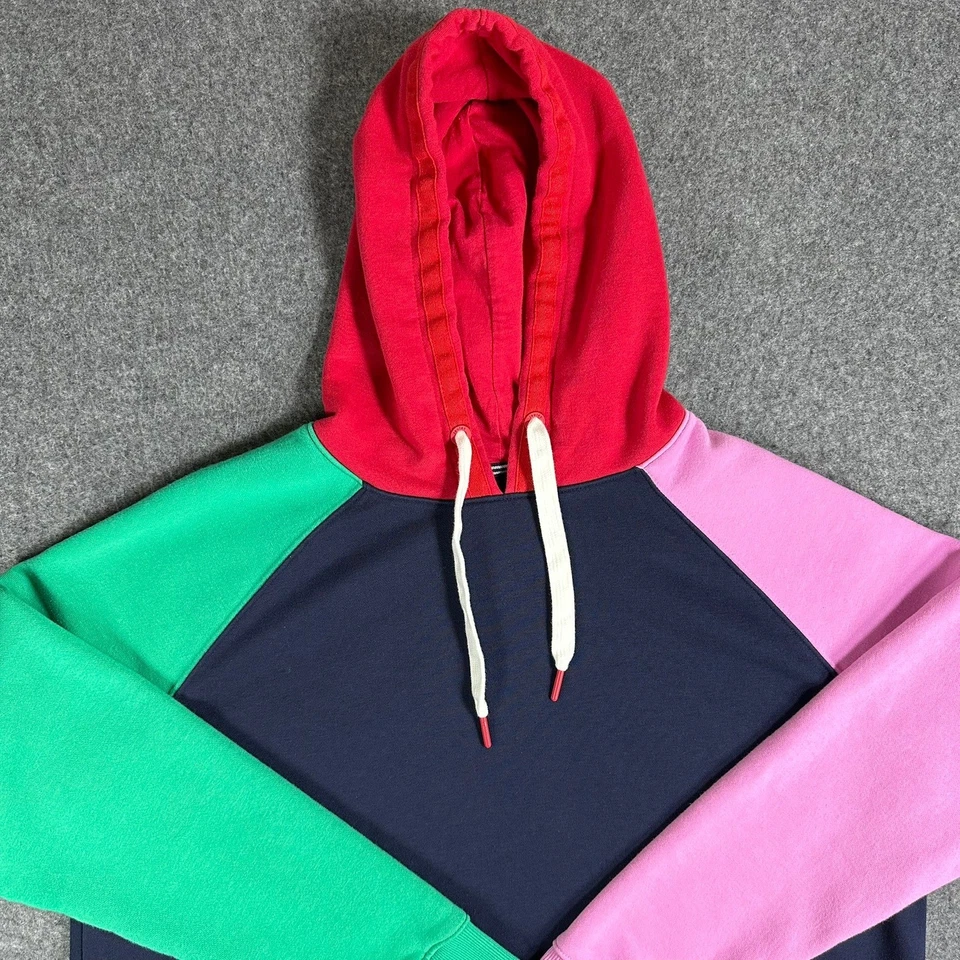 Joules Sudadera con Capucha Mujer US 12 UK 16 Colorblock Rojo Rosa Verde Azul Marino Pullover Foto 1 de 4