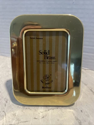 Bowon 实心黄铜相框 2.5 英寸 x 3.5 英寸照片防污手工抛光 — 第 1/4 张图片