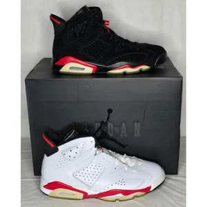 Air Jordan 6 Retro Infrared Pack Taglia 13 Nero Bianco Scarpe Uomo DS NOS 2010 - Foto 1 di 14